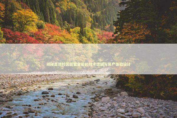 揭秘高效社区运营背后的技术逻辑与用户体验设计 IT技术